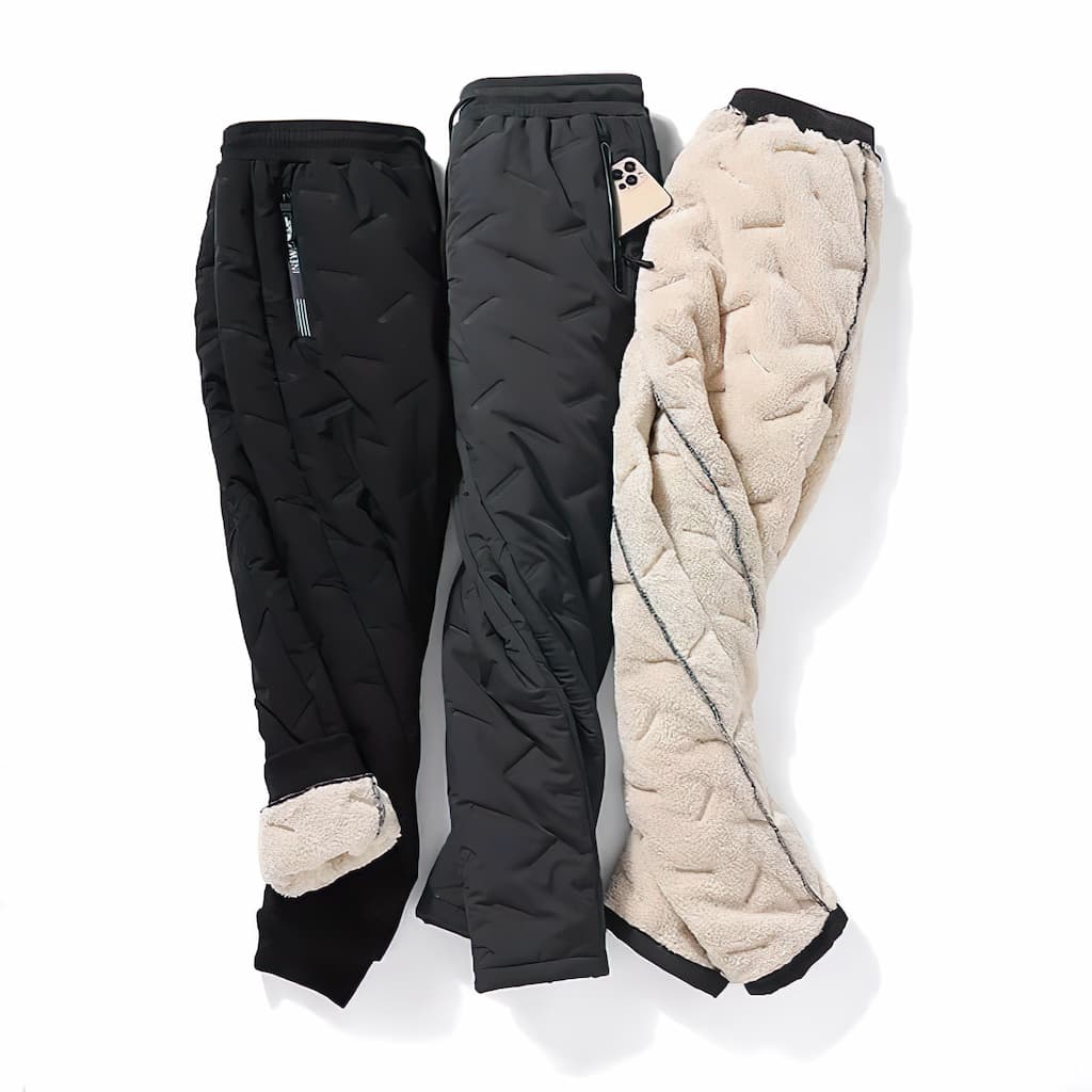 Leila Pantalon Termic Femei – Jogging de Iarnă Impermeabil din Polar Moale cu Buzunare