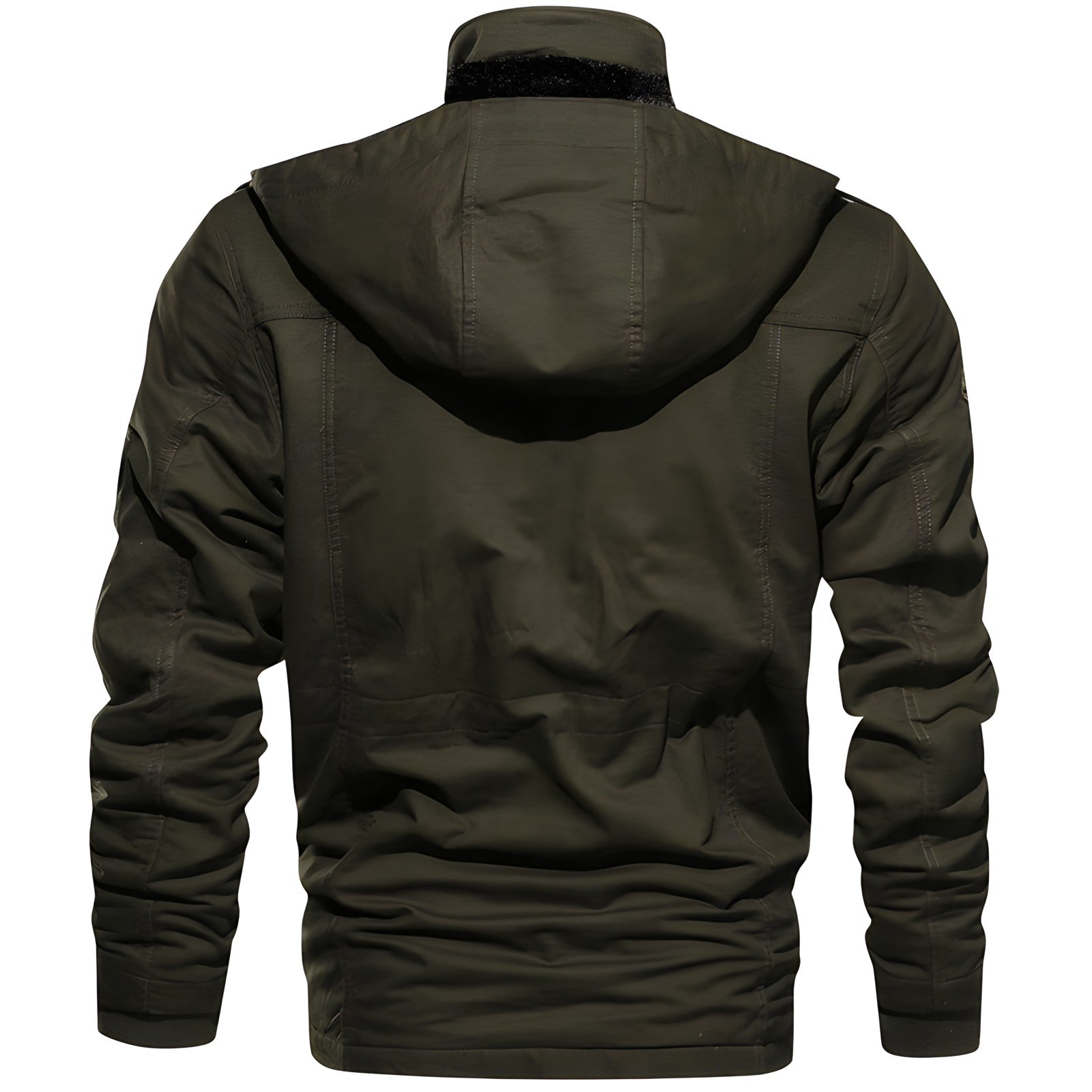 Logan Veste Militaire Homme – Manteau Imperméable mit Fleecefutter & verstellbarer Taille