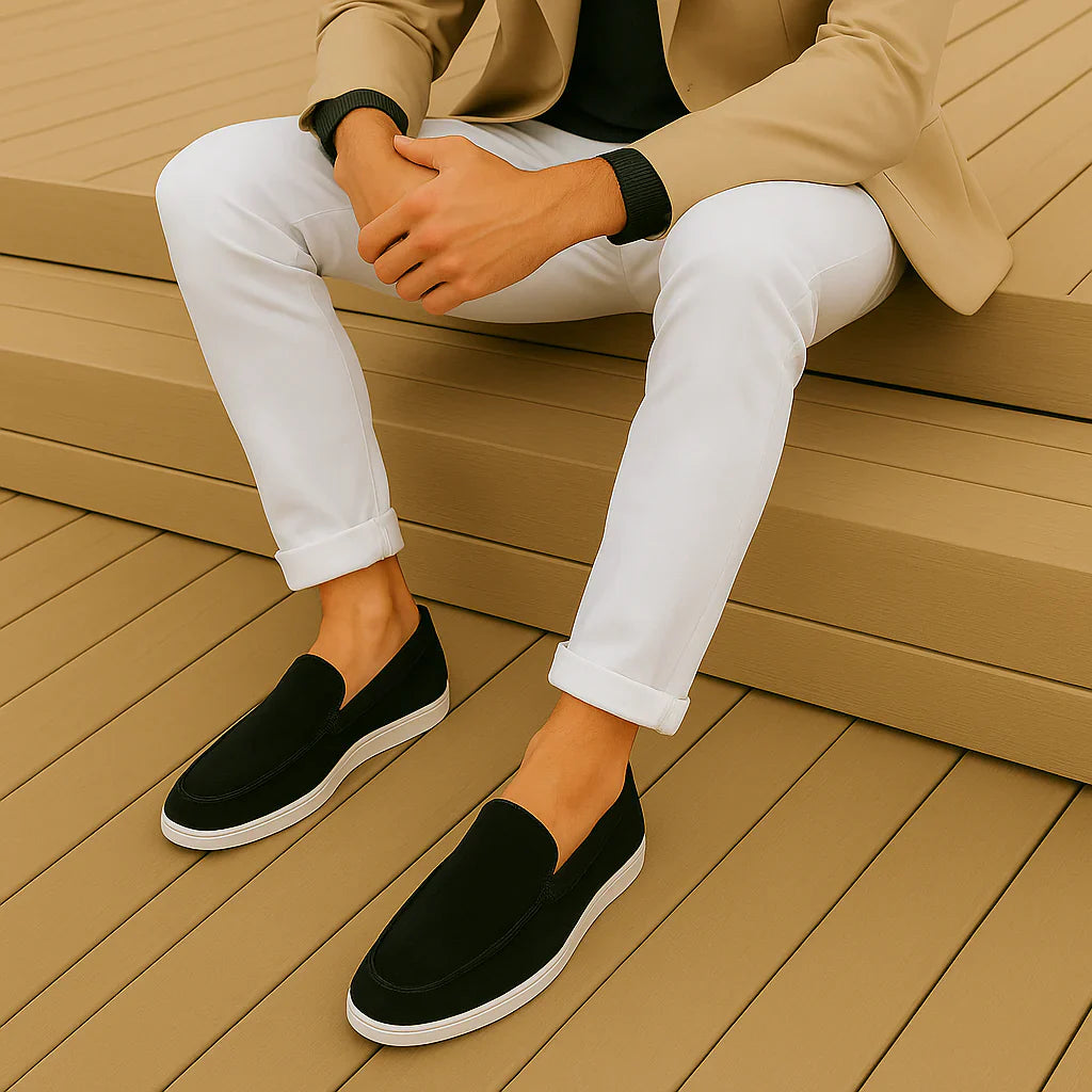 Liam Mocassins Herre – Elegante loafers i ruskind med holdbar komfort og alsidig stil