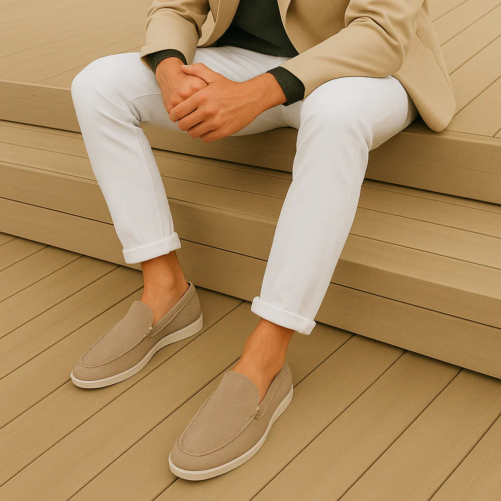 Liam Mocassins Herre – Elegante loafers i ruskind med holdbar komfort og alsidig stil
