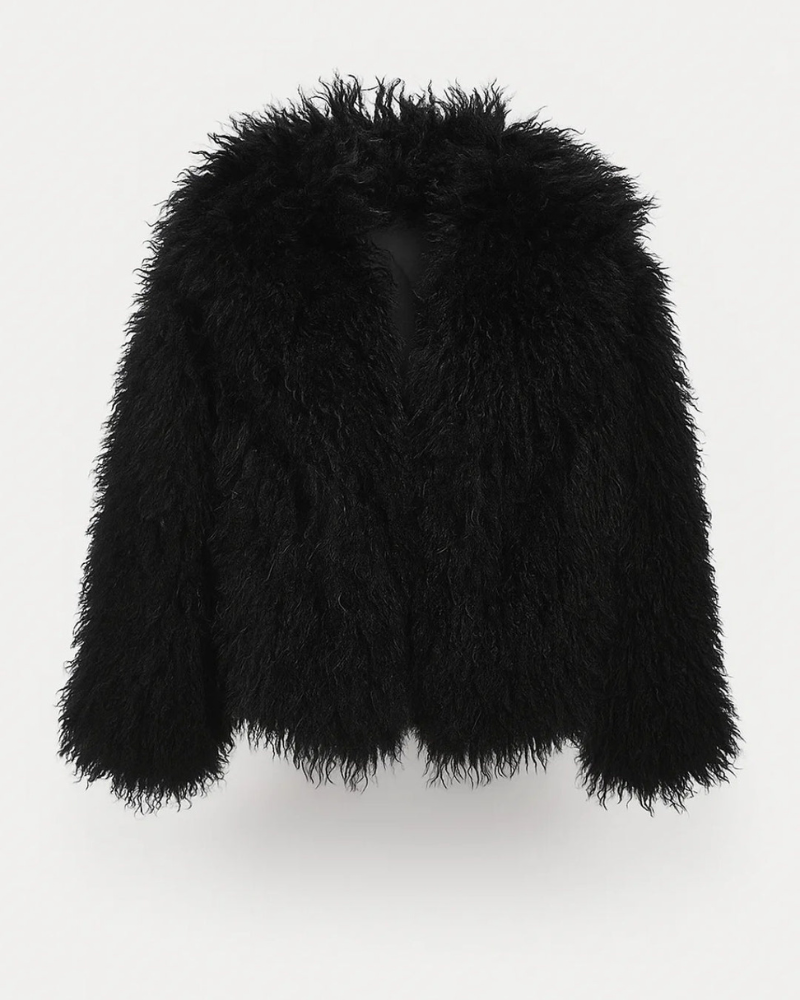 Melody Korte Damesjas van Namaakbont – Rijkelijke Volumes & Gedurfde Modestijl