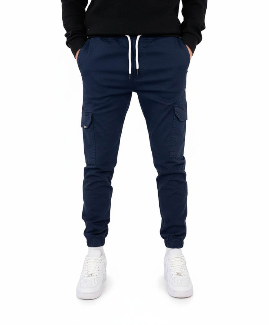 Mariano Cargo Bukser til Mænd – Lange Jogger med Elastisk Talje, Cargo Lommer & Moderne Pasform