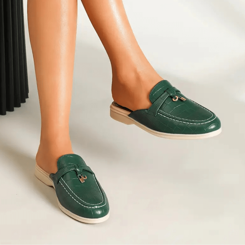 Лідія Жіночі Мюлі на Нозі – Мюлі Без Каблука з Витонченим Пряжкою та Зручною Підошвою