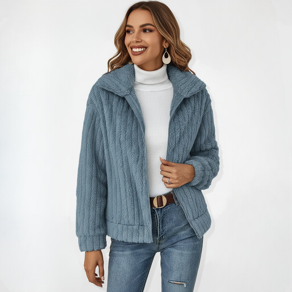 Жилет May довгий жіночий флісовий – елегантний і теплий кардиган з блискавкою та кишенями