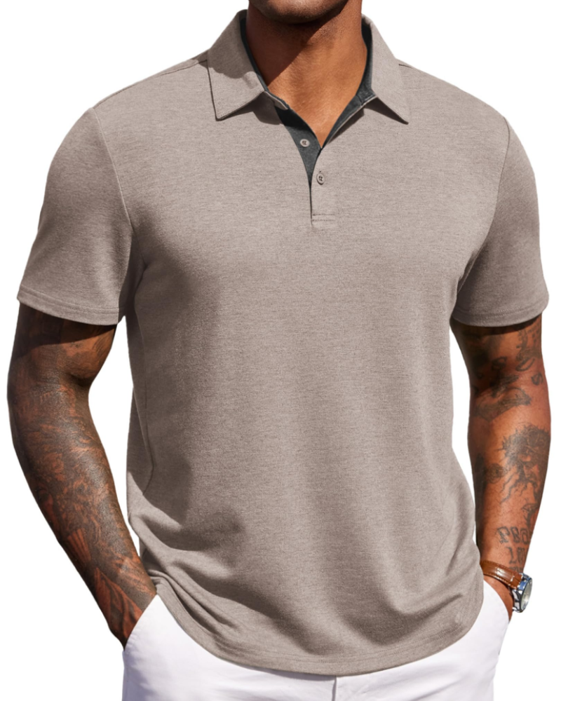 Maxime Polo Homme – Polo Manches Courtes Respirant, Style Golf & Casual Élégant