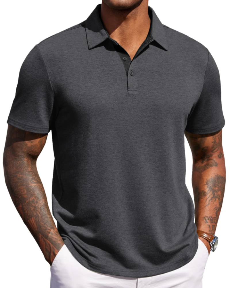 Maxime Polo Homme – Polo Manches Courtes Respirant, Style Golf & Casual Élégant