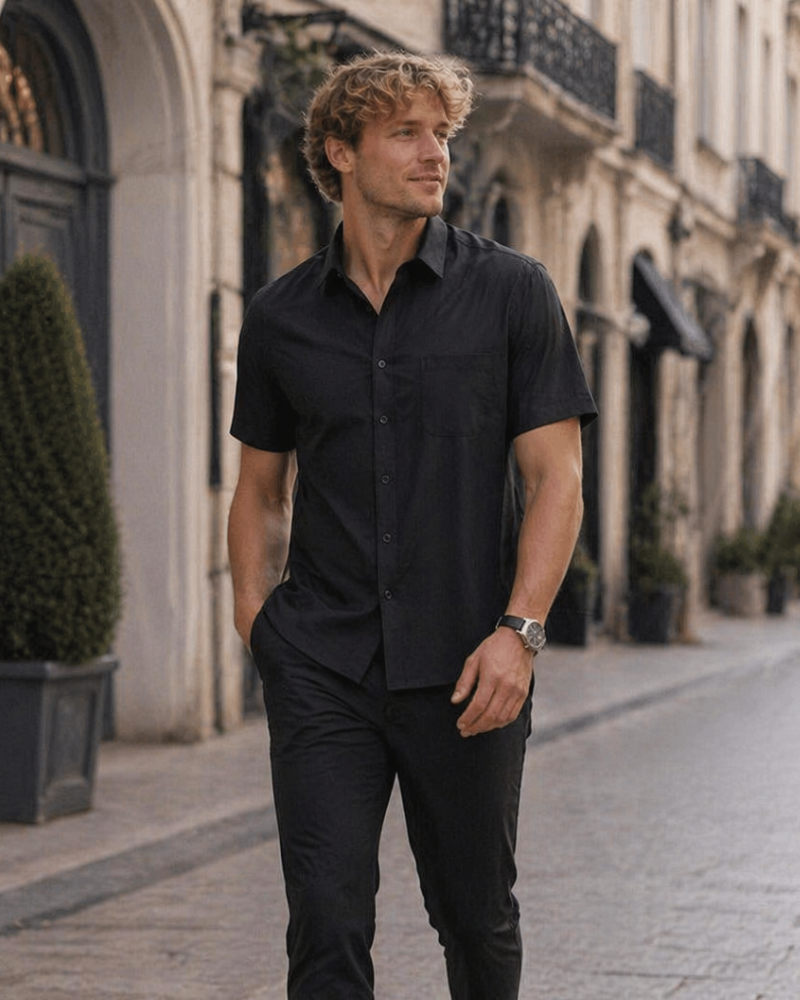 Thomas Chemise Homme – Chemise Manches Courtes Sans Plis, Regular Fit & Poche