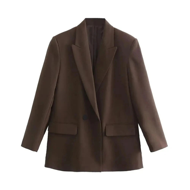 Amalia Blazer Oversize Femme – Manteau Élégant à Double Boutonnage en Tissu Haut de Gamme