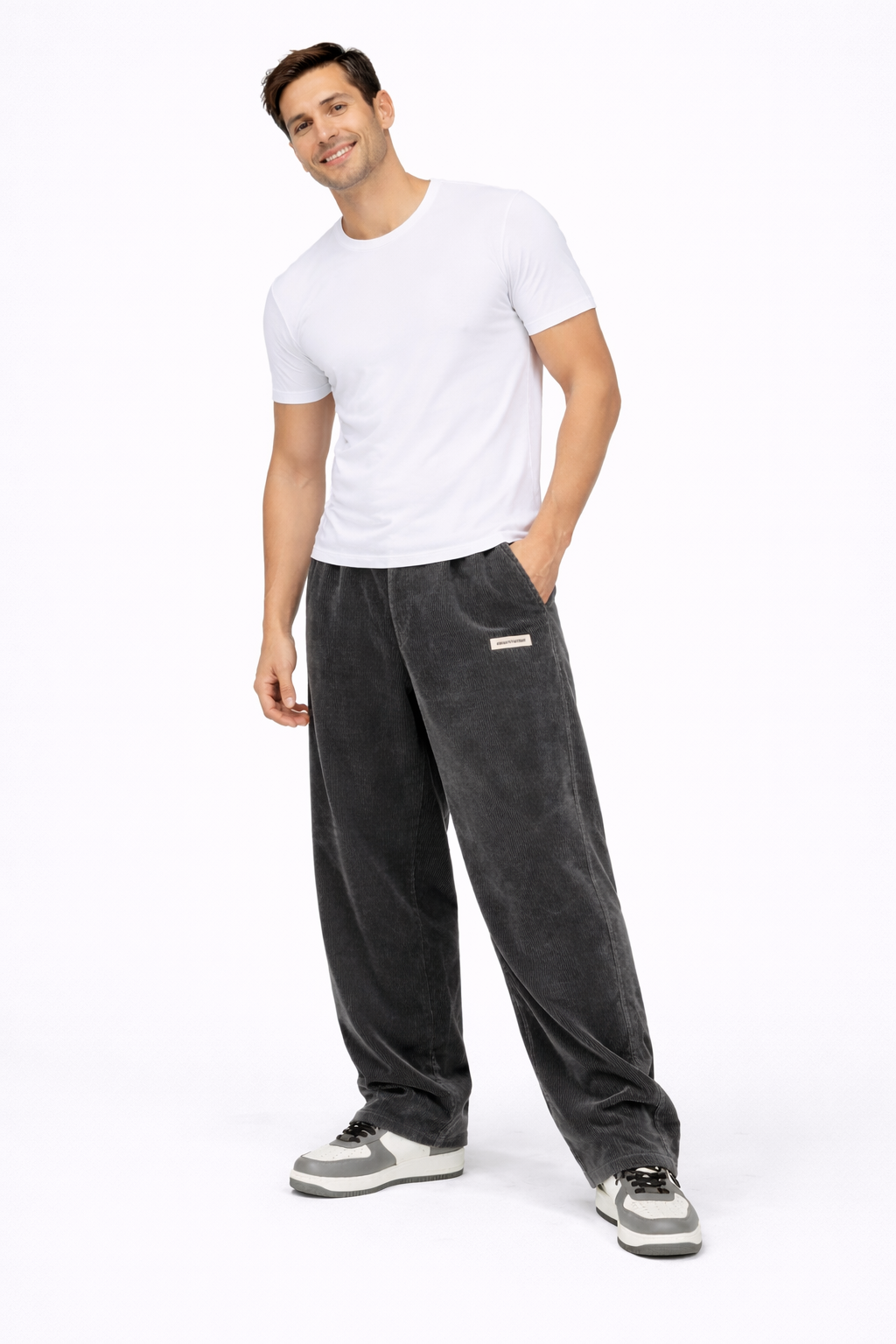 Noahry Pantaloni Bărbați din Catifea Canelată Croială Lejeră – Croială Dreaptă, Confort și Stil Streetwear