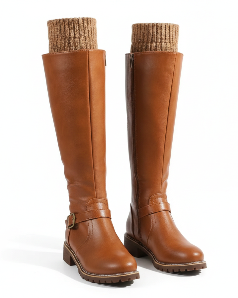 Botas Nyla para Mulher em Pele – Conforto Diário e Elegância Atemporal