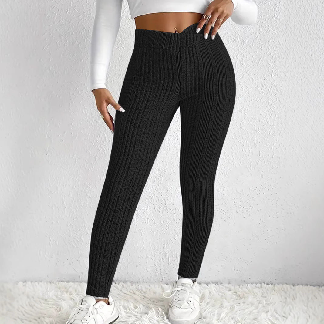 Sage Pantalon Femme – Elegantní pruhované kalhoty, přiléhavé a pohodlné pro moderní podzim/zimu