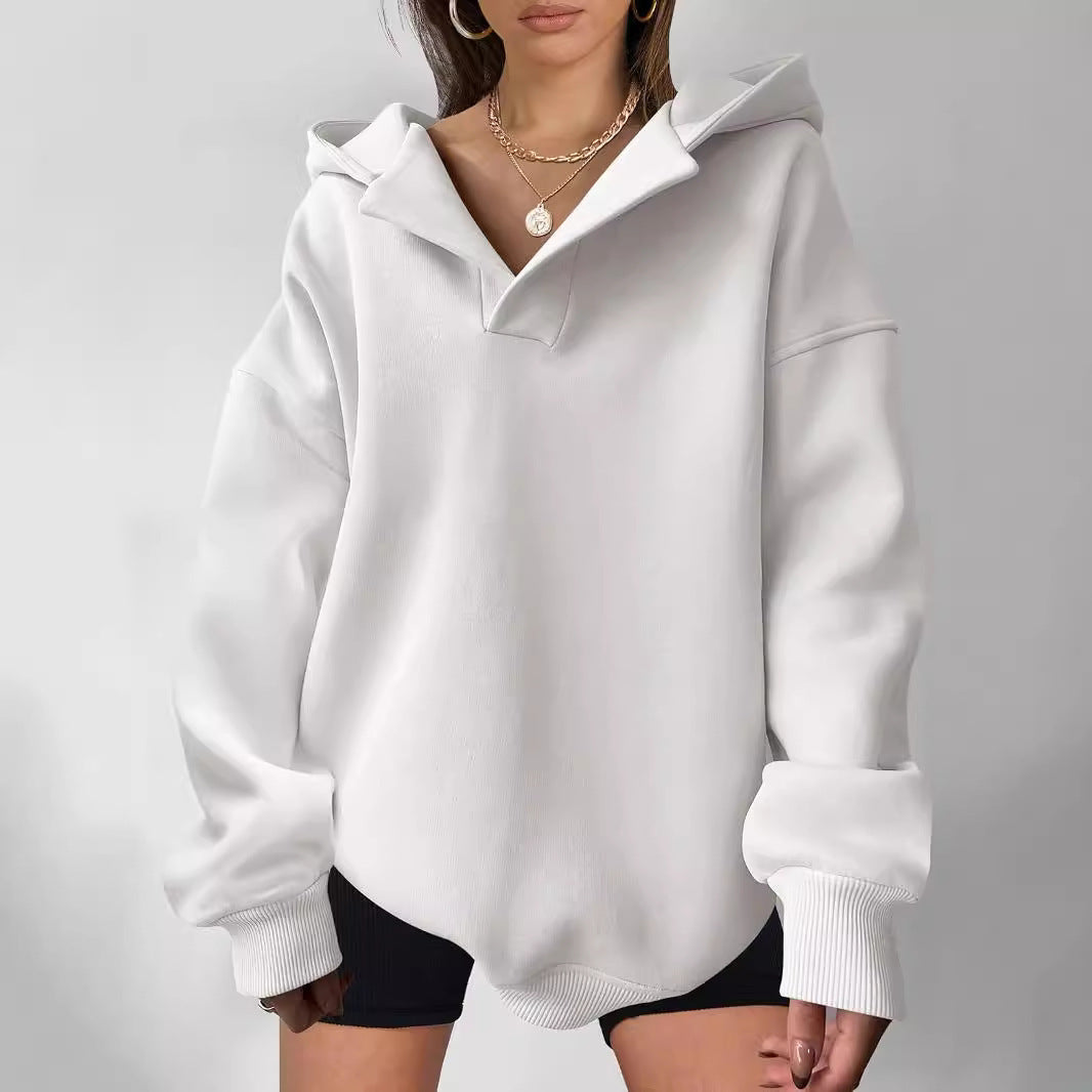 Nayeli Sweat Femme – Sweat à Capuche Ample Uni & Komfortabel til en afslappet stil efterår/vinter