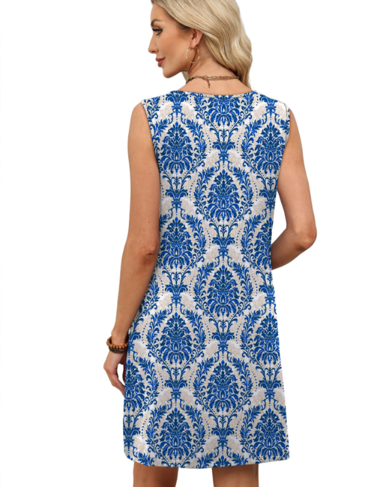 Renee Robe Mini Femme – Ljetna haljina na bretele od čipke, lepršavog kroja s džepovima, elegantnog stila