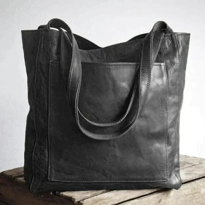 Noelle Sac Cabas Femme – Grand Sac à Main en Cuir Véritable avec Compartiments & Anses Longues