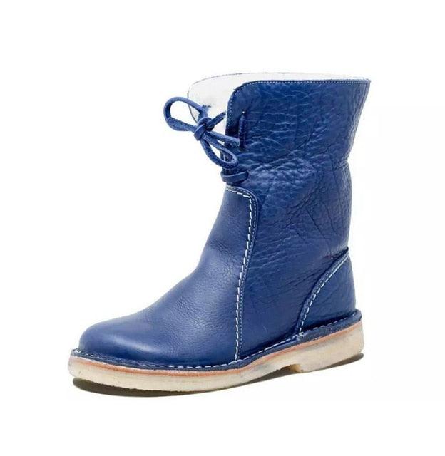 Emersyn Bottes Chauffantes Femme – Cuir Imperméable avec Doublure en Laine & Confort Hivernal