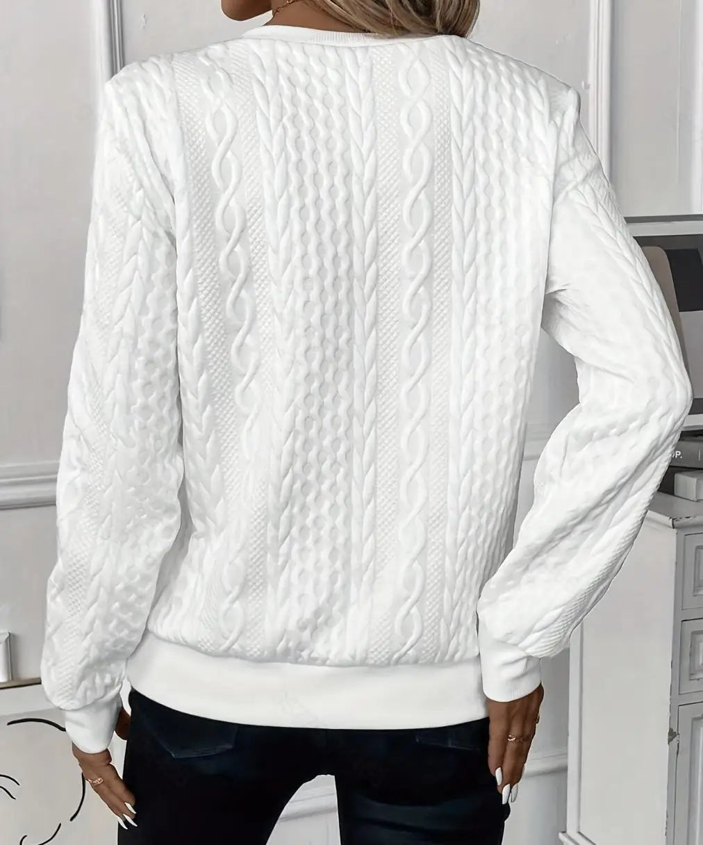 Margaux Sweat Femme Hiver – Pohodlný pletený zipový svetr s elegantním designem