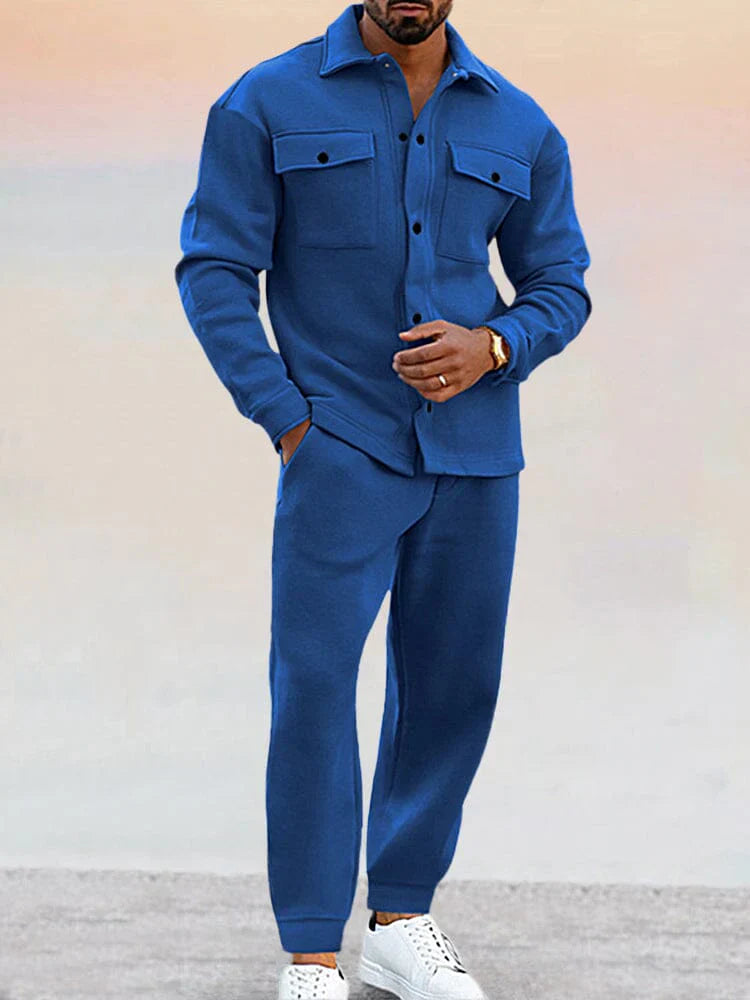 James Ensemble Klasszikus Férfi Öltöny – Testhezálló Blézer és Hozzáillő Nadrág Üzleti vagy Formális Eseményekre