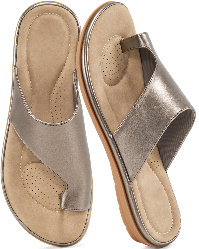 Elodia Dames Sandalen – Comfortabele & Antislip Platte Sandalen voor de Zomer