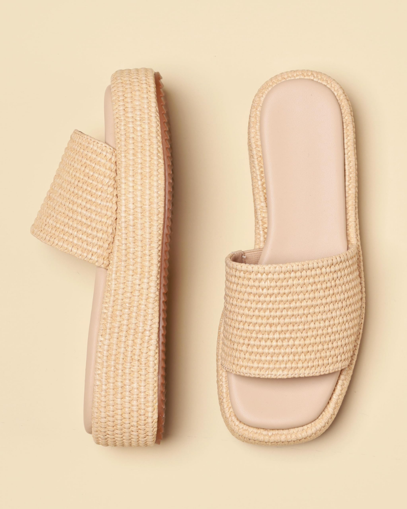 Tessa Sandales Femme – Espadrilles Compensées Plateforme Slip-On Style Bohème Été
