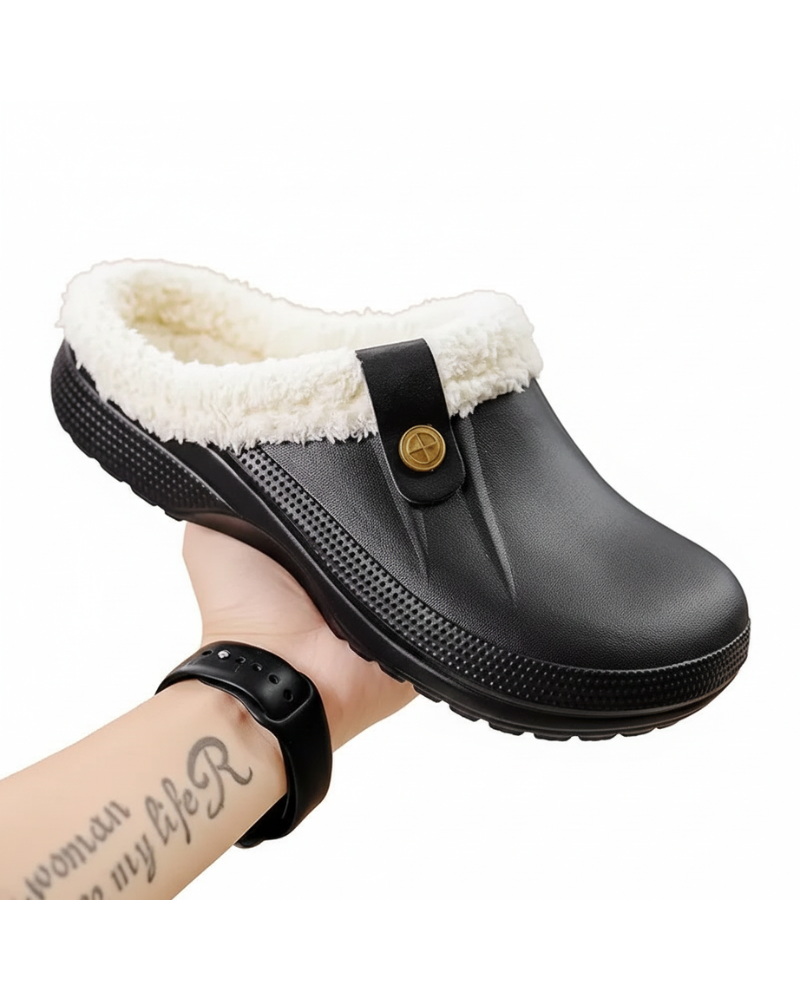 Gwen Briskey Sabots Chauds Femme – Chaussons Confort Doublés pour Intérieur & Extérieur