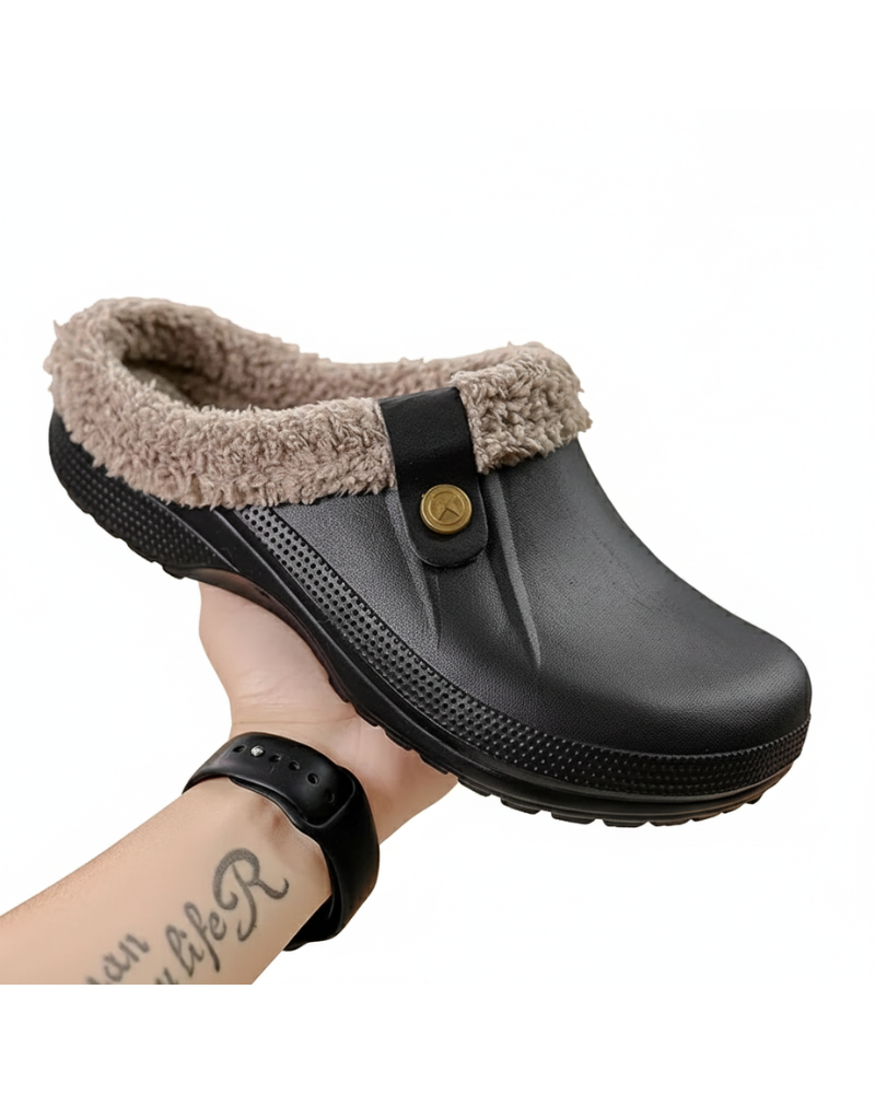 Gwen Briskey Varmere Dame Tresko – Komfortable Tøfler med Fôr for Innendørs og Utendørs Bruk