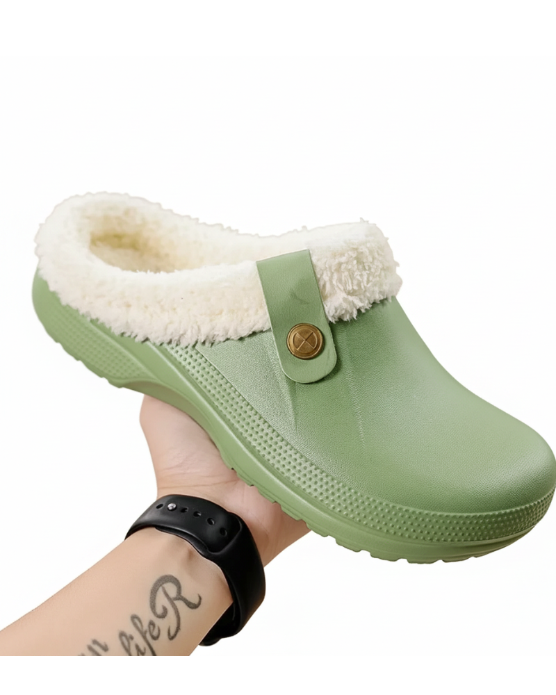 Gwen Briskey Sabots Chauds Femme – Chaussons Confort Doublés pour Intérieur & Extérieur