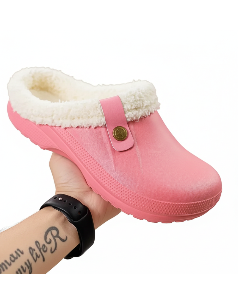 Gwen Briskey Sabots Chauds Femme – Chaussons Confort Doublés pour Intérieur & Extérieur