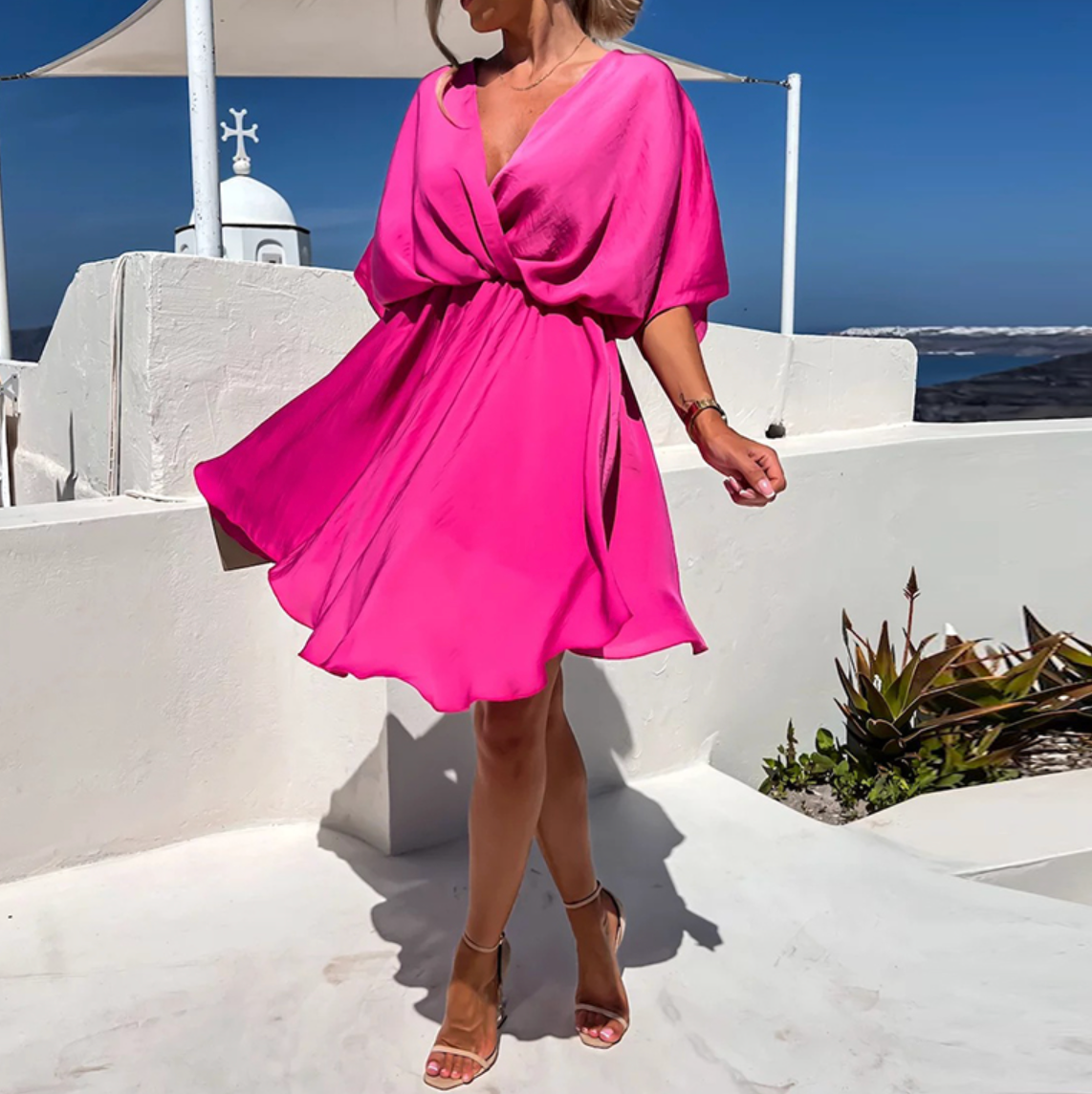 Romane Robe d’Été Femme – Coupe Élégante et Fluide avec Tissu Aérien & Design Intemporel