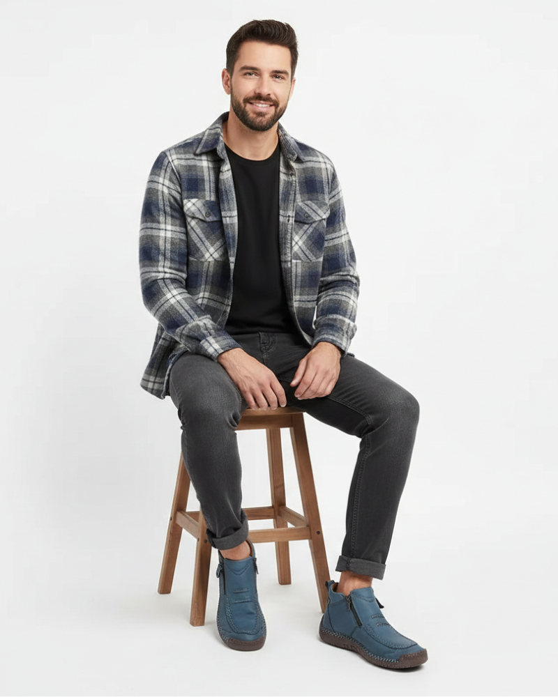 Παπούτσια Quinn Ανδρικά με Ορθοπεδική Στήριξη – Πλευρικό Φερμουάρ, Μακράς Διάρκειας Άνεση & Κομψό Στυλ