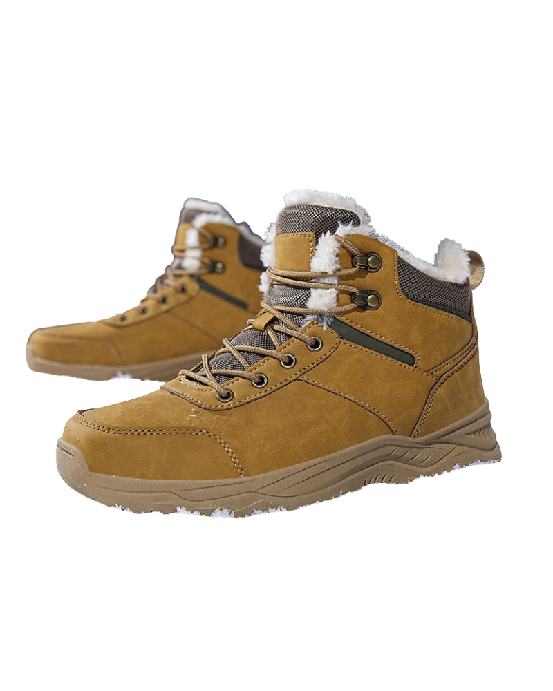 Angelo Bottes d’Hiver Homme – Doublure Fausse Fourrure Chaude & Semelle Antidérapante