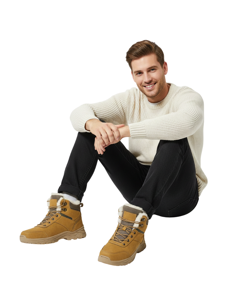 Angelo Męskie Buty Zimowe – Ciepła Podszewka z Sztucznego Futra i Podeszwa Antypoślizgowa