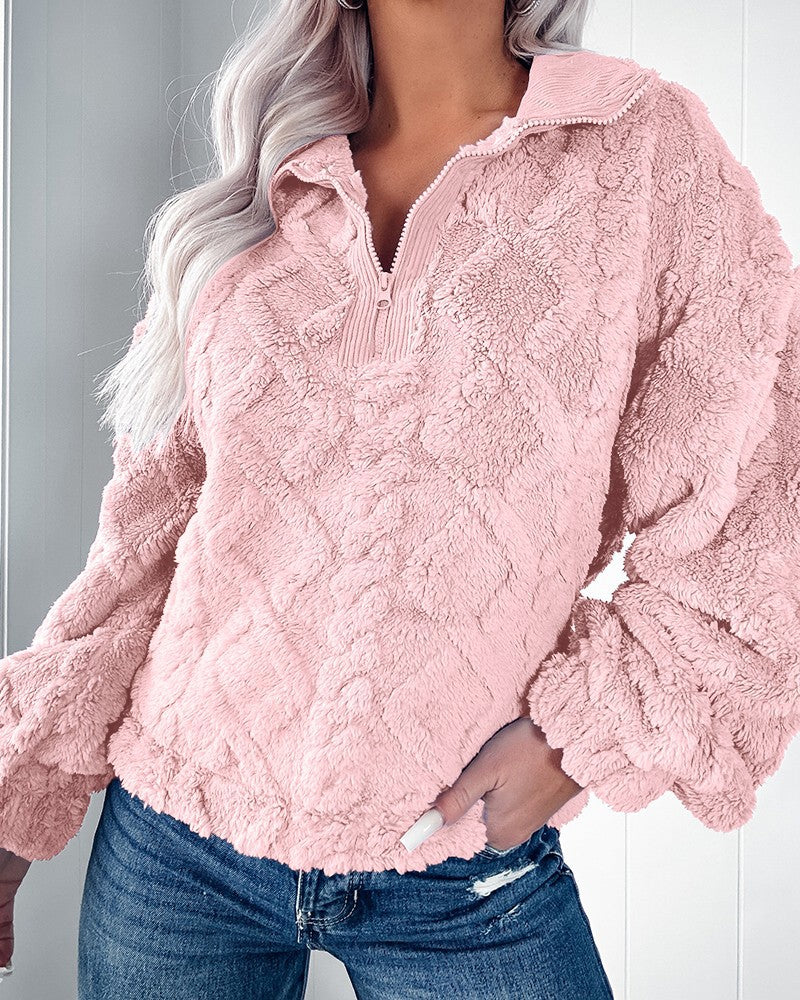 Lyka Sweatshirt Femme – Pull Doux Unicolore à Manches Longues au Style Confortable