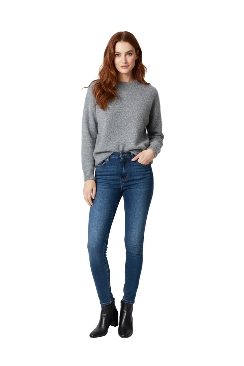 Maglione Donna Bodina Morbido Oversize – Girocollo & Maniche a Sbuffo Eleganti