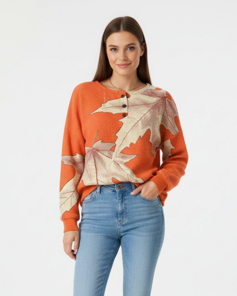 Quinlyn Damenpullover aus dickem Waffelstrick – Weiches, gebürstetes Innenfutter & Wärme für Herbst/Winter