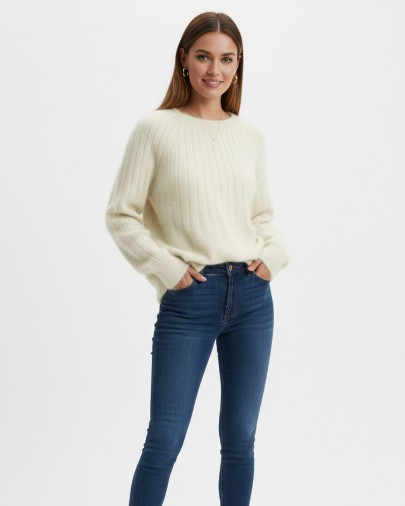 Aria Træk Vinter Kashmir – Varm Trøje, Elegant Snit & Daglig Komfort