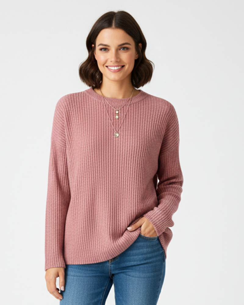 Jamily ženski klasični džemper s dugim rukavima – udoban svakodnevni džemper bezvremenog stila