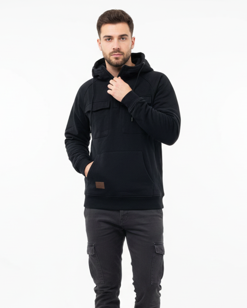 Esnyr Φούτερ Ανδρικό Casual – Φούτερ με Κουκούλα Κανονική Εφαρμογή με Τσέπη Καγκουρό Φθινόπωρο & Χειμώνας