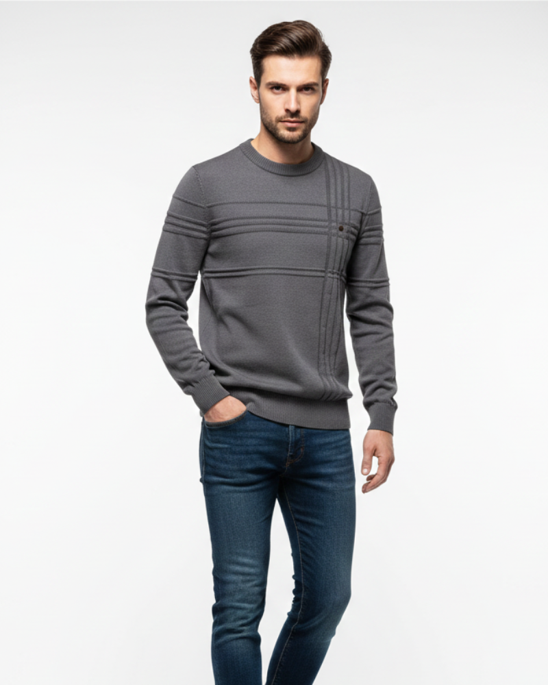 Hugo Elegant Herre Trøje – Blød Poly-Bomuld Strik Regular Fit Casual & Chic Hverdag
