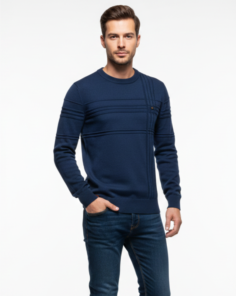 Hugo Elegant Herre Trøje – Blød Poly-Bomuld Strik Regular Fit Casual & Chic Hverdag