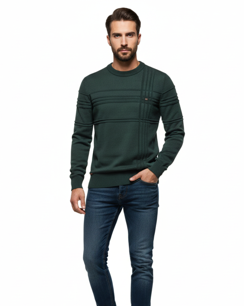 Hugo Elegant Herre Trøje – Blød Poly-Bomuld Strik Regular Fit Casual & Chic Hverdag