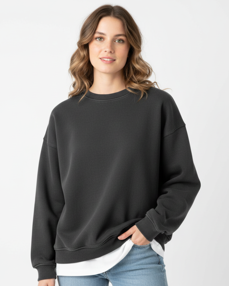 Rosie Pull Oversize Femme – Sweat Confortable à Col Rond avec Manches Longues & Coupe Décontractée