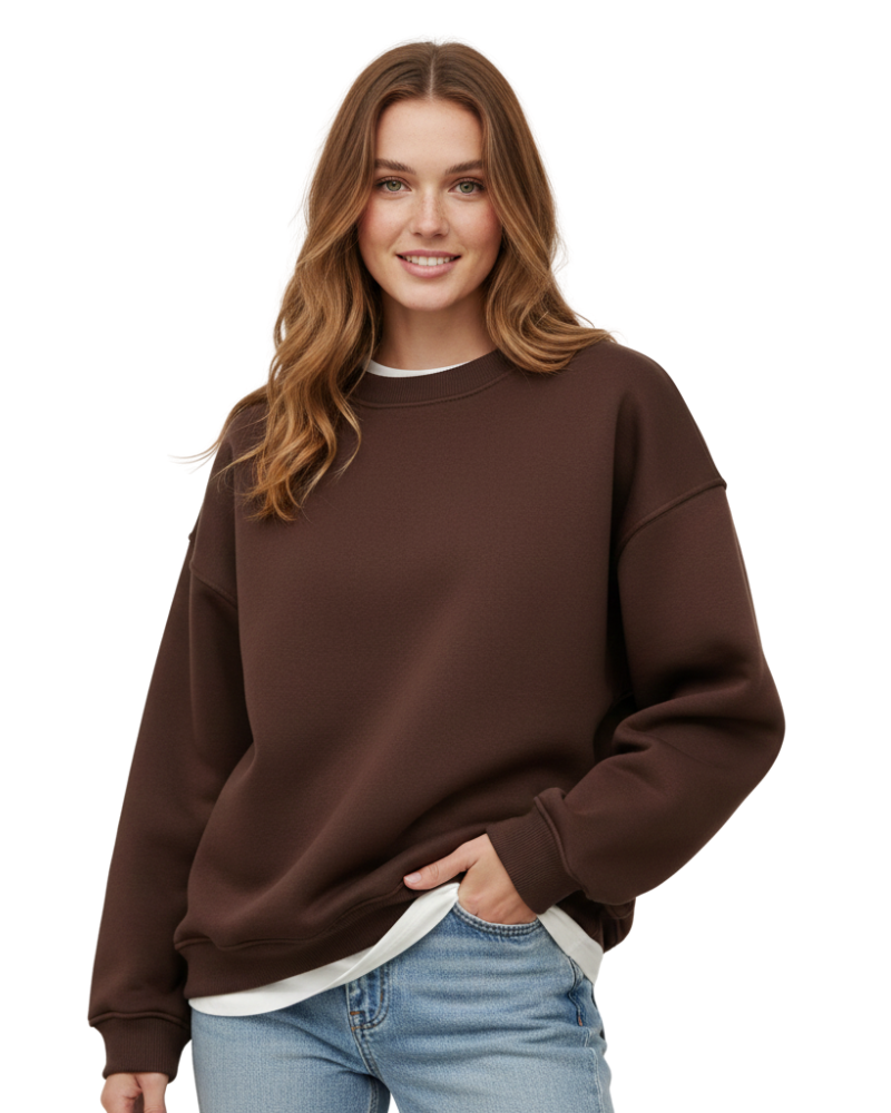Rosie Pull Oversize Femme – Sweat Confortable à Col Rond avec Manches Longues & Coupe Décontractée