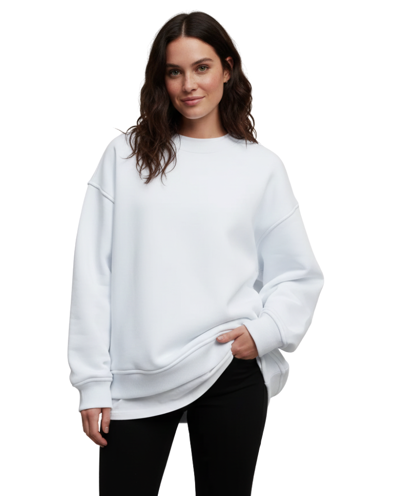 Rosie Pull Oversize Femme – Sweat Confortable à Col Rond avec Manches Longues & Coupe Décontractée