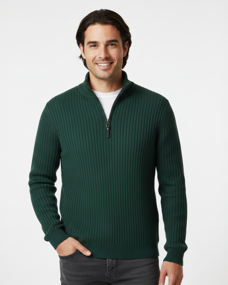 Arjay Pull Demi-Zip Męski – Bluza z Wysokim Kołnierzem, Prążkowanymi Rękawami i Uniwersalnym Stylem