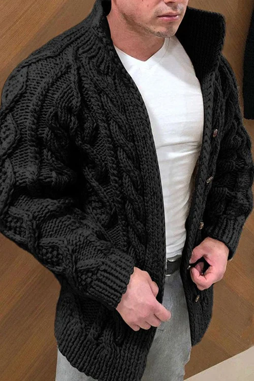 Carl Cardigan Homme – Měkký a teplý svetr z prémiové pleteniny, klasický podzimně-zimní styl