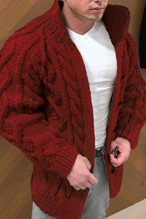 Carl Cardigan Homme – Měkký a teplý svetr z prémiové pleteniny, klasický podzimně-zimní styl