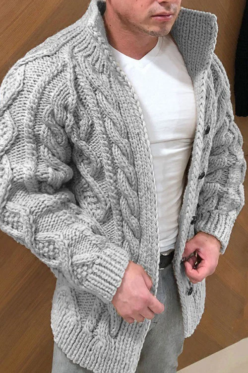 Carl Cardigan Homme – Měkký a teplý svetr z prémiové pleteniny, klasický podzimně-zimní styl