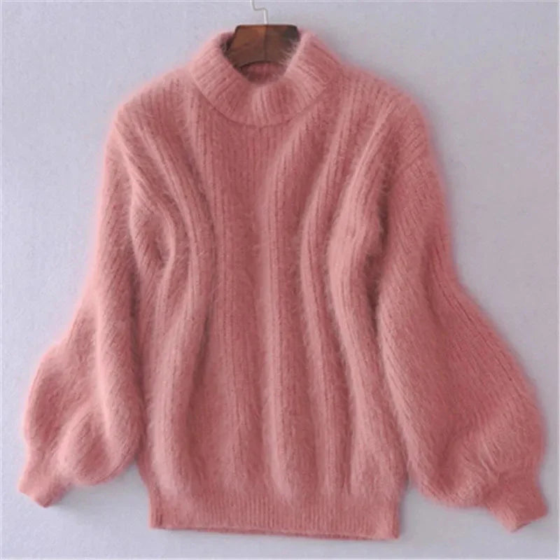 Taylor Pull Woman – Soft Fluffy Sweatshirt in Light Blue, Warmth & Casual Winter Style