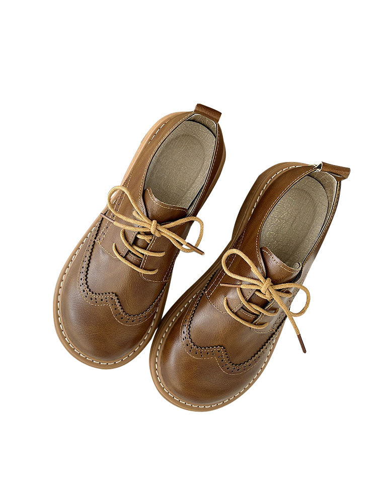 Liza Chaussures Femme – Pantofi Oxford Richelieu Eleganți cu Detalii Brogue & Confort