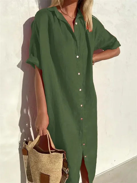 Elara Robe d’Été Femme – Robe Chic et Légère avec Coupe Élégante pour Journées Ensoleillées